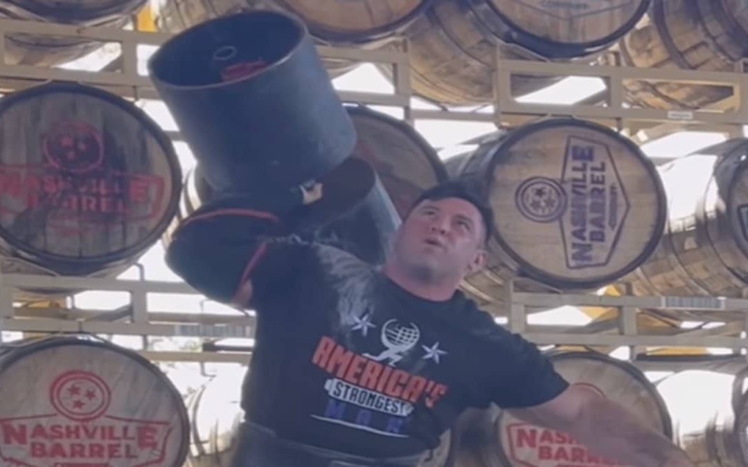 Strongman Nicolas Cambi Scores Heavy Dumbbell World Record of 285 Pounds
