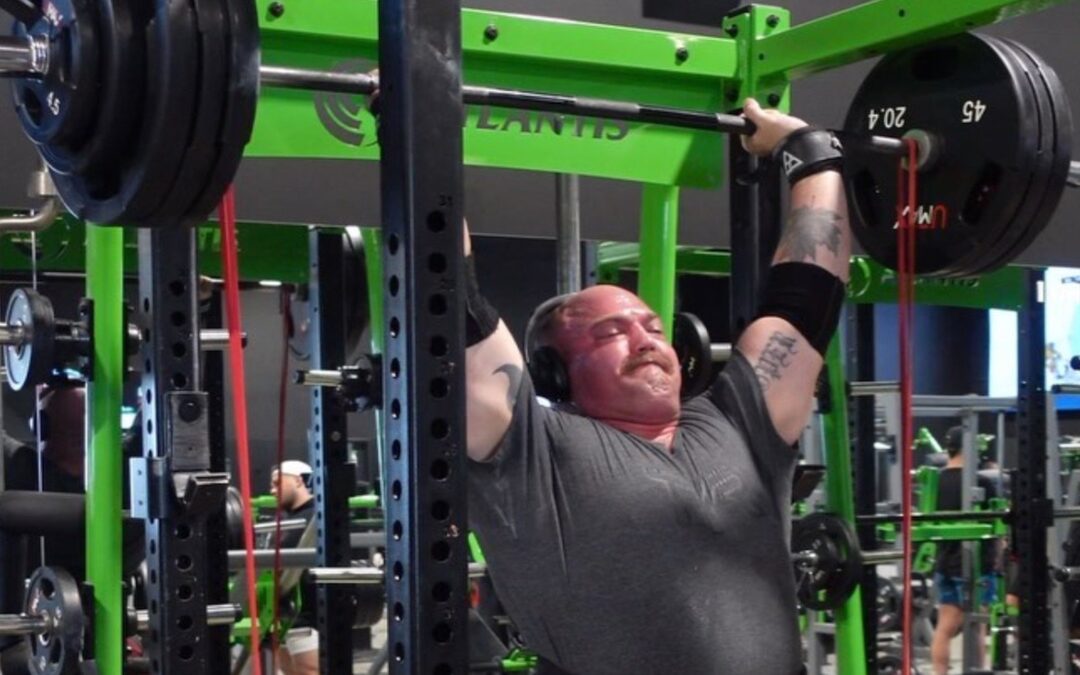 Mitchell Hooper Trains Overhead Press with Bands, Locks Out 200 Kilograms (440 Pounds) for Reps – Breaking Muscle